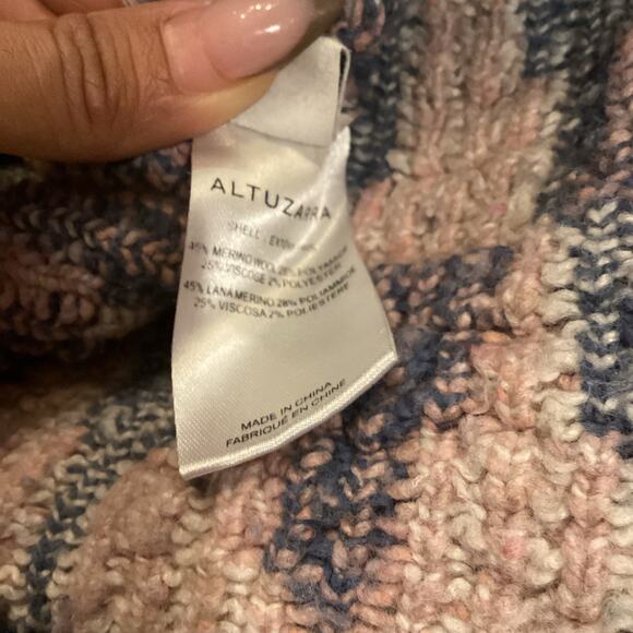 Altuzarra Stilbo wool blend turtleneck Multicolored geometric knit Sweater M - Picture 10 of 11